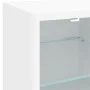 Wall-mounted TV stand with LED lights white 30x28.5x30 cm by , TV Furniture - Ref: Foro24-836973, Price: 26,90 €, Discount: %