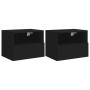 Wand-TV-Möbel 2 Stk. Ingenieurholz schwarz 40x30x30 cm von , TV-Möbel - Ref: Foro24-836843, Preis: 42,33 €, Rabatt: %