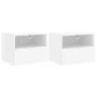 Wand-TV-Möbel 2 Stück aus weißem Ingenieurholz 40x30x30 cm von , TV-Möbel - Ref: Foro24-836841, Preis: 42,77 €, Rabatt: %