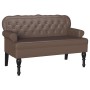 Banco Chesterfield Marrón 119.5 x 64.5 x 75 cm Cuero sintético en Bancos | Comprar online en Foro24