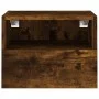 Wall-mounted TV unit in smoked oak engineered wood, 40x30x30 cm. by , TV Furniture - Ref: Foro24-836848, Price: 27,33 €, Disc...