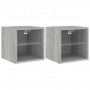 Muebles TV de pared luces LED 2 uds gris Sonoma 30x28,5x30 cm de , Muebles TV - Ref: Foro24-836984, Precio: 40,10 €, Descuent...