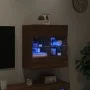 Mueble TV de pared con luces LED roble marrón 58,5x30x60,5 cm de , Muebles TV - Ref: Foro24-837098, Precio: 55,18 €, Descuent...