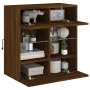 Wand-TV-Möbel mit LED-Leuchten, braune Eiche 58,5x30x60,5 cm von , TV-Möbel - Ref: Foro24-837098, Preis: 55,18 €, Rabatt: %