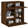 Wand-TV-Möbel mit LED-Leuchten, braune Eiche 58,5x30x60,5 cm von , TV-Möbel - Ref: Foro24-837098, Preis: 55,87 €, Rabatt: %
