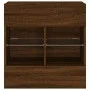 Wand-TV-Möbel mit LED-Leuchten, braune Eiche 58,5x30x60,5 cm von , TV-Möbel - Ref: Foro24-837098, Preis: 55,18 €, Rabatt: %