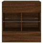 Wand-TV-Möbel mit LED-Leuchten, braune Eiche 58,5x30x60,5 cm von , TV-Möbel - Ref: Foro24-837098, Preis: 55,87 €, Rabatt: %