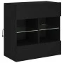 Mueble de TV de pared con luces LED negro 58,5x30x60,5 cm de , Muebles TV - Ref: Foro24-837093, Precio: 56,68 €, Descuento: %