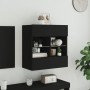 Wand-TV-Möbel mit schwarzen LED-Leuchten 58,5x30x60,5 cm von , TV-Möbel - Ref: Foro24-837093, Preis: 57,37 €, Rabatt: %