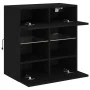 Mueble de TV de pared con luces LED negro 58,5x30x60,5 cm de , Muebles TV - Ref: Foro24-837093, Precio: 56,68 €, Descuento: %