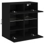 Wand-TV-Möbel mit schwarzen LED-Leuchten 58,5x30x60,5 cm von , TV-Möbel - Ref: Foro24-837093, Preis: 57,37 €, Rabatt: %