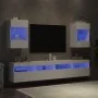 Muebles de TV de pared con luces LED 2 uds blanco 40x30x60,5 cm de , Muebles TV - Ref: Foro24-837079, Precio: 107,25 €, Descu...