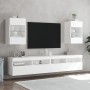 Muebles de TV de pared con luces LED 2 uds blanco 40x30x60,5 cm de , Muebles TV - Ref: Foro24-837079, Precio: 113,93 €, Descu...
