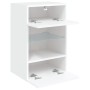 Wand-TV-Möbel mit LED-Leuchten 2 Stück weiß 40x30x60,5 cm von , TV-Möbel - Ref: Foro24-837079, Preis: 114,05 €, Rabatt: %