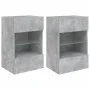 Wandfernseher Möbel LED-Leuchten 2 Stück Beton grau 40x30x60,5 cm von , TV-Möbel - Ref: Foro24-837085, Preis: 90,16 €, Rabatt: %