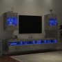 Muebles TV de pared luces LED 2 uds gris hormigón 40x30x60,5 cm de , Muebles TV - Ref: Foro24-837085, Precio: 100,62 €, Descu...