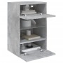 Muebles TV de pared luces LED 2 uds gris hormigón 40x30x60,5 cm de , Muebles TV - Ref: Foro24-837085, Precio: 100,62 €, Descu...