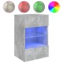 Muebles TV de pared luces LED 2 uds gris hormigón 40x30x60,5 cm de , Muebles TV - Ref: Foro24-837085, Precio: 100,62 €, Descu...