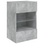Muebles TV de pared luces LED 2 uds gris hormigón 40x30x60,5 cm de , Muebles TV - Ref: Foro24-837085, Precio: 100,62 €, Descu...