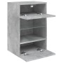 Muebles TV de pared luces LED 2 uds gris hormigón 40x30x60,5 cm de , Muebles TV - Ref: Foro24-837085, Precio: 100,62 €, Descu...