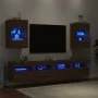 Wandfernseher Möbel LED-Leuchten 2 Stück braune Eiche 40x30x60,5 cm von , TV-Möbel - Ref: Foro24-837091, Preis: 91,92 €, Raba...