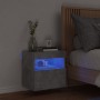 Wall-mounted TV stand with LED lights in concrete gray, 40x30x40 cm. by , TV Furniture - Ref: Foro24-837175, Price: 34,84 €, ...