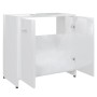 Armario de baño madera contrachapada blanco brillo 60x33x61 cm en Muebles de baño | Comprar online en Foro24