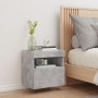 Wall-mounted TV stand with LED lights in concrete gray, 40x30x40 cm. by , TV Furniture - Ref: Foro24-837175, Price: 34,84 €, ...