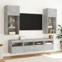Mueble de TV de pared con luces LED gris hormigón 40x30x40 cm de , Muebles TV - Ref: Foro24-837175, Precio: 34,40 €, Descuent...