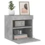 Mueble de TV de pared con luces LED gris hormigón 40x30x40 cm de , Muebles TV - Ref: Foro24-837175, Precio: 34,40 €, Descuent...