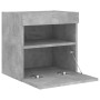 Mueble de TV de pared con luces LED gris hormigón 40x30x40 cm de , Muebles TV - Ref: Foro24-837175, Precio: 34,84 €