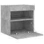 Mueble de TV de pared con luces LED gris hormigón 40x30x40 cm de , Muebles TV - Ref: Foro24-837175, Precio: 34,40 €, Descuent...
