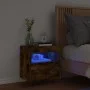 Mueble de TV de pared con luces LED roble ahumado 40x30x40 cm de , Muebles TV - Ref: Foro24-837177, Precio: 34,69 €, Descuent...