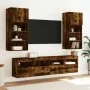 Wand-TV-Möbel mit LED-Leuchten, geräucherte Eiche 40x30x40 cm von , TV-Möbel - Ref: Foro24-837177, Preis: 34,69 €, Rabatt: %