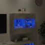 Wand-TV-Möbel mit betongrauen LED-Leuchten 78,5x30x60,5 cm von , TV-Möbel - Ref: Foro24-837102, Preis: 65,28 €, Rabatt: %