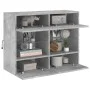 Mueble TV de pared con luces LED gris hormigón 78,5x30x60,5 cm de , Muebles TV - Ref: Foro24-837102, Precio: 64,51 €, Descuen...