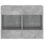 Mueble TV de pared con luces LED gris hormigón 78,5x30x60,5 cm de , Muebles TV - Ref: Foro24-837102, Precio: 65,19 €