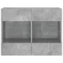 Mueble TV de pared con luces LED gris hormigón 78,5x30x60,5 cm de , Muebles TV - Ref: Foro24-837102, Precio: 64,51 €, Descuen...