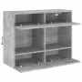 Mueble TV de pared con luces LED gris hormigón 78,5x30x60,5 cm de , Muebles TV - Ref: Foro24-837102, Precio: 64,51 €, Descuen...