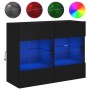 Wand-TV-Möbel mit schwarzen LED-Leuchten 78,5x30x60,5 cm von , TV-Möbel - Ref: Foro24-837100, Preis: 67,95 €, Rabatt: %