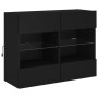 Wand-TV-Möbel mit schwarzen LED-Leuchten 78,5x30x60,5 cm von , TV-Möbel - Ref: Foro24-837100, Preis: 67,95 €, Rabatt: %