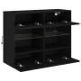 Wand-TV-Möbel mit schwarzen LED-Leuchten 78,5x30x60,5 cm von , TV-Möbel - Ref: Foro24-837100, Preis: 67,95 €, Rabatt: %