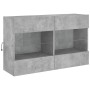 Wand-TV-Möbel mit betongrauen LED-Leuchten 98,5x30x60,5 cm von , TV-Möbel - Ref: Foro24-837109, Preis: 88,80 €, Rabatt: %