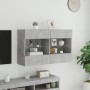 Wand-TV-Möbel mit betongrauen LED-Leuchten 98,5x30x60,5 cm von , TV-Möbel - Ref: Foro24-837109, Preis: 88,80 €, Rabatt: %