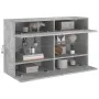 Wand-TV-Möbel mit betongrauen LED-Leuchten 98,5x30x60,5 cm von , TV-Möbel - Ref: Foro24-837109, Preis: 87,36 €, Rabatt: %