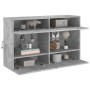 Wand-TV-Möbel mit betongrauen LED-Leuchten 98,5x30x60,5 cm von , TV-Möbel - Ref: Foro24-837109, Preis: 88,80 €, Rabatt: %
