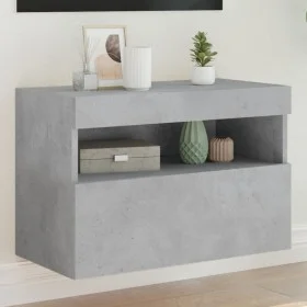 Wand-TV-Möbel mit betongrauen LED-Leuchten 60x30x40 cm von , TV-Möbel - Ref: Foro24-837189, Preis: 44,89 €, Rabatt: %