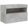 Wall-mounted TV stand with LED lights in concrete gray, 60x30x40 cm. by , TV Furniture - Ref: Foro24-837189, Price: 44,89 €, ...