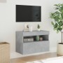Wand-TV-Möbel mit betongrauen LED-Leuchten 60x30x40 cm von , TV-Möbel - Ref: Foro24-837189, Preis: 45,54 €, Rabatt: %