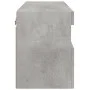 Wall-mounted TV stand with LED lights in concrete gray, 60x30x40 cm. by , TV Furniture - Ref: Foro24-837189, Price: 44,89 €, ...